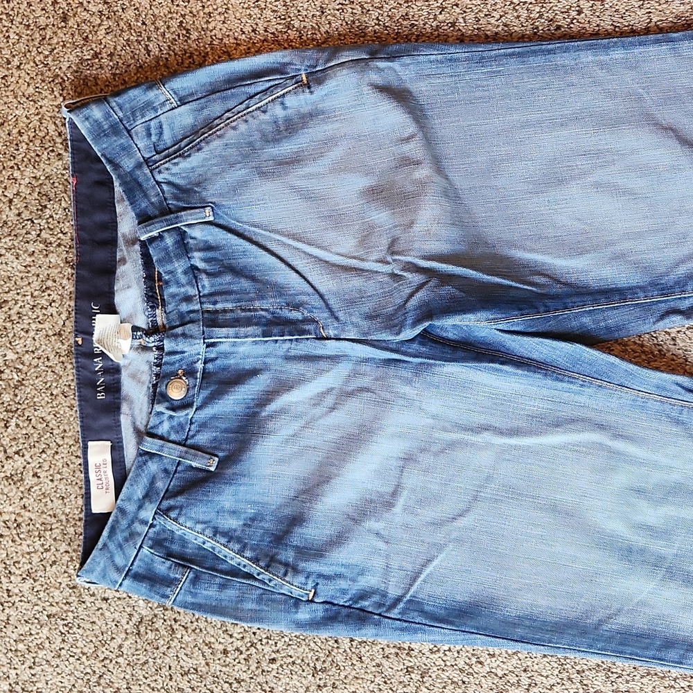 Banana Republic Blue Flare Wide Leg Denim - Picture 3 of 12
